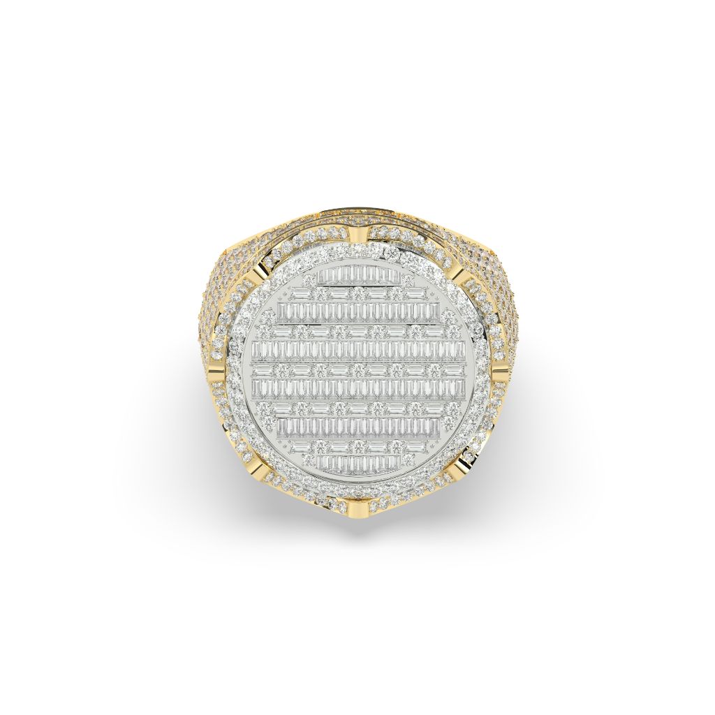 Crown Top Round Diamond Ring