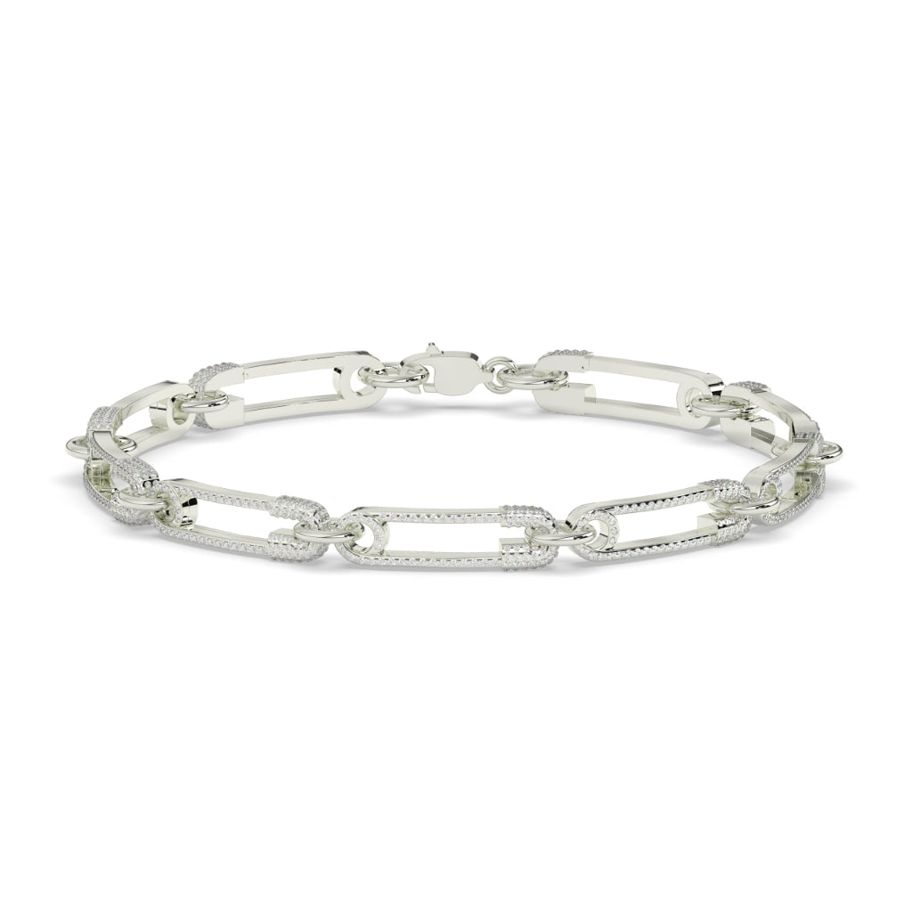 Glamorous Rectangular Chain Link Bracelet