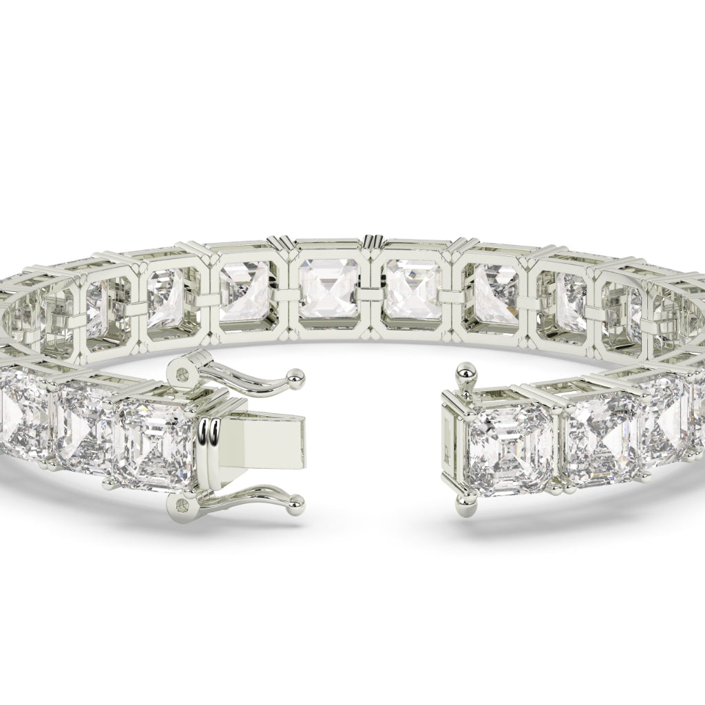 Iced Out Baguette Diamond Cuban Link Bracelet