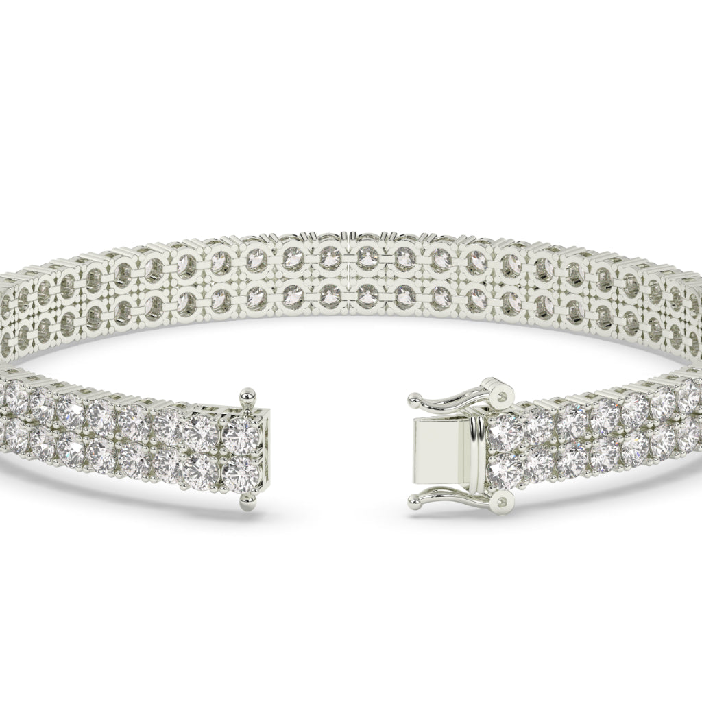 Double Row Diamond Tennis Bracelet