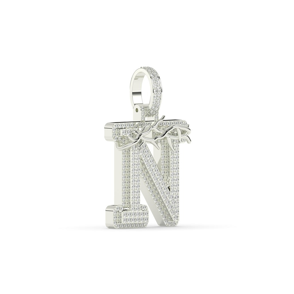 Gold Wrapped N Initial Charm