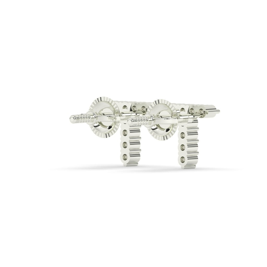 Personalized T Diamond Stud Earrings
