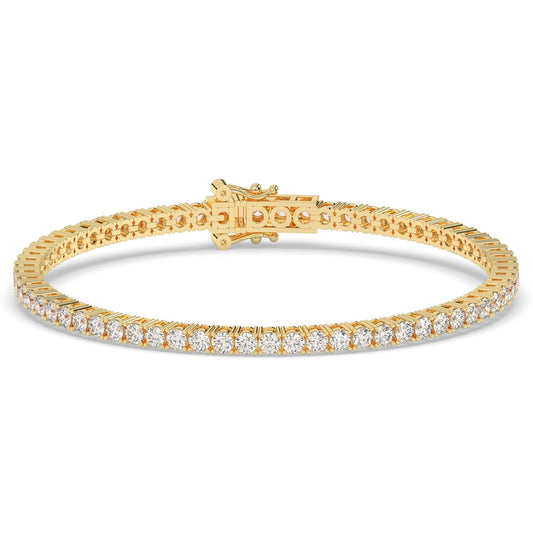 Timeless Round Diamond Tennis Bracelet in Gold