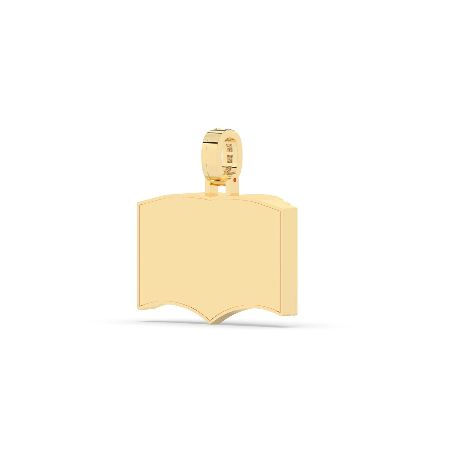 Iced Bible Cross Gold Pendant