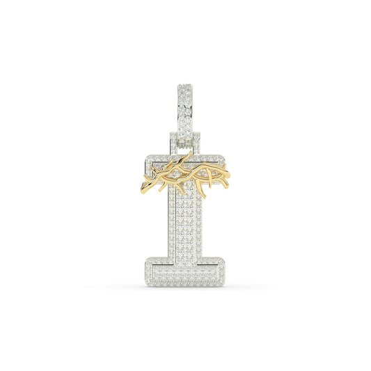 Crowned Thorn I Initial Pendant