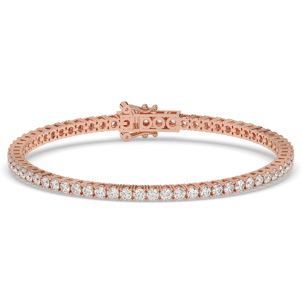 Timeless Round Diamond Tennis Bracelet in Gold
