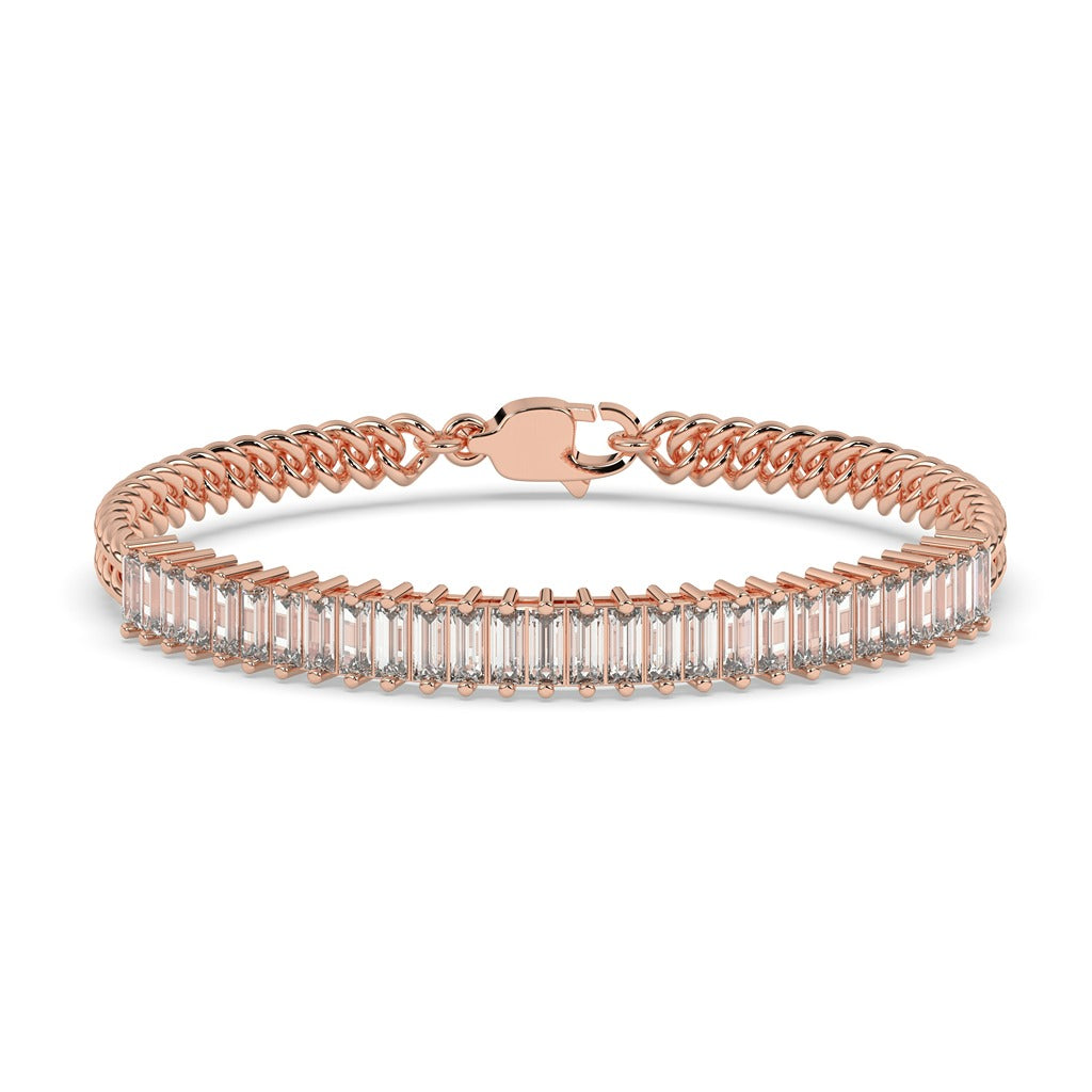 Gold Tennis Bracelet with Sparkling Diamonds & Sapphires