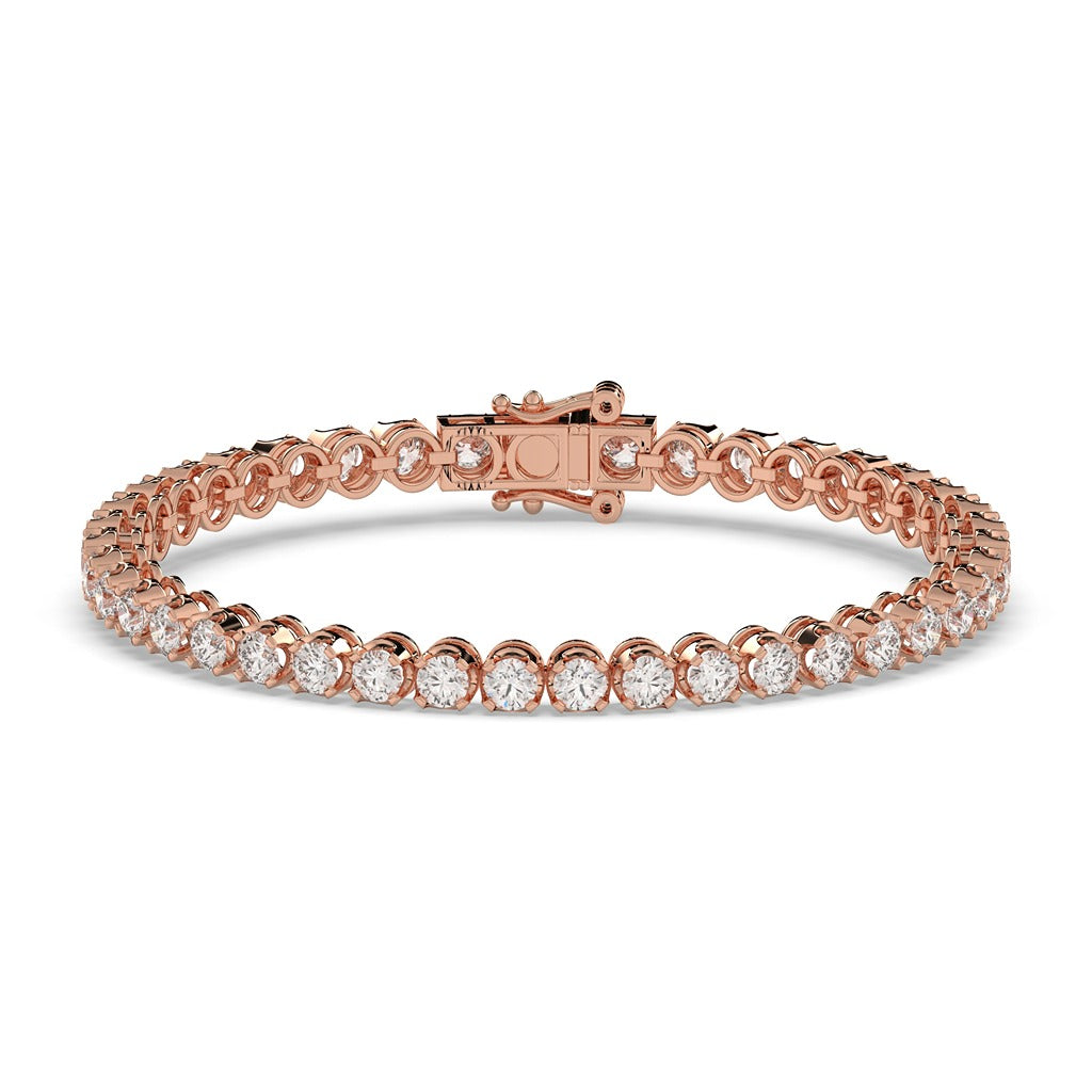 Gold & Diamond Square Cut Bracelet