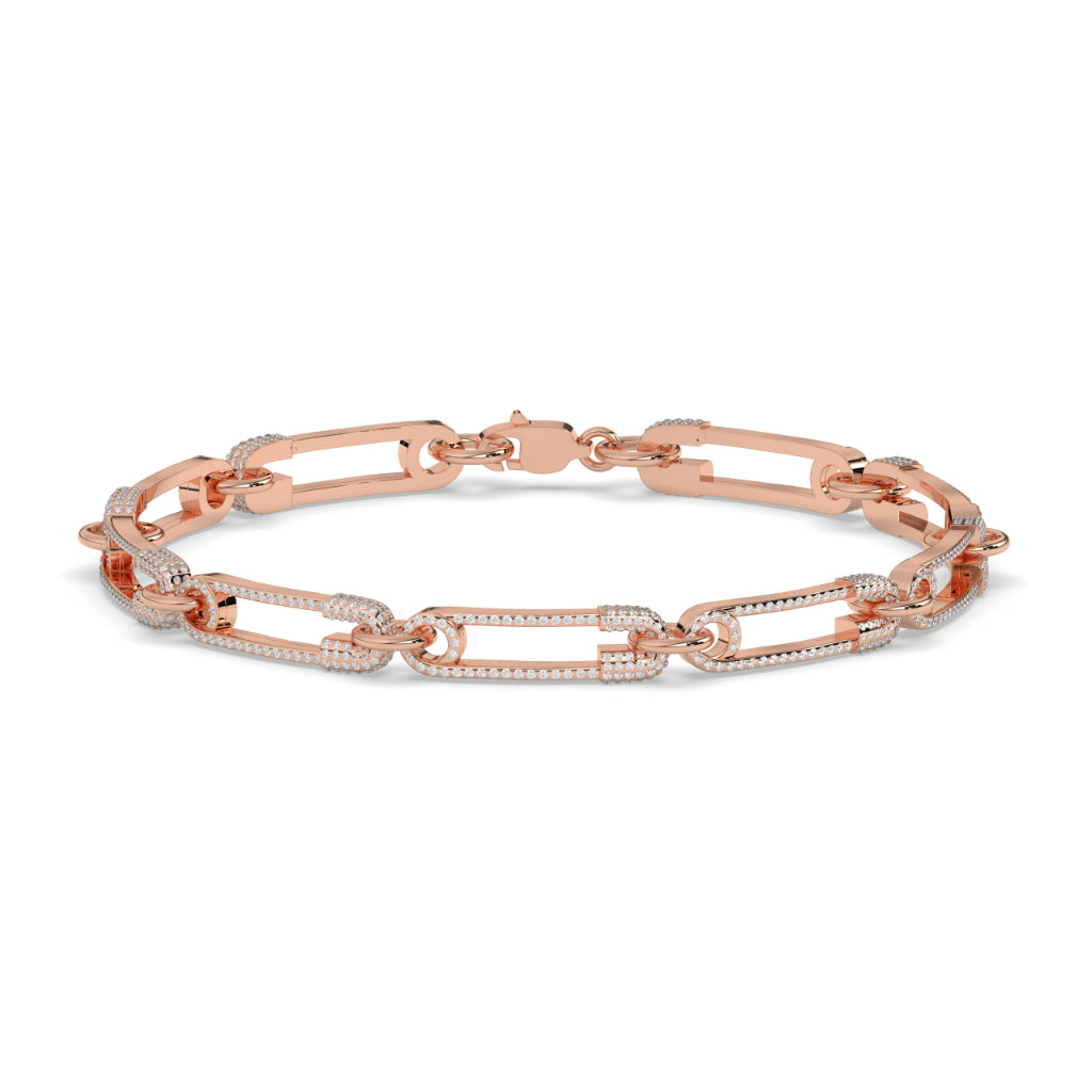 Glamorous Rectangular Chain Link Bracelet