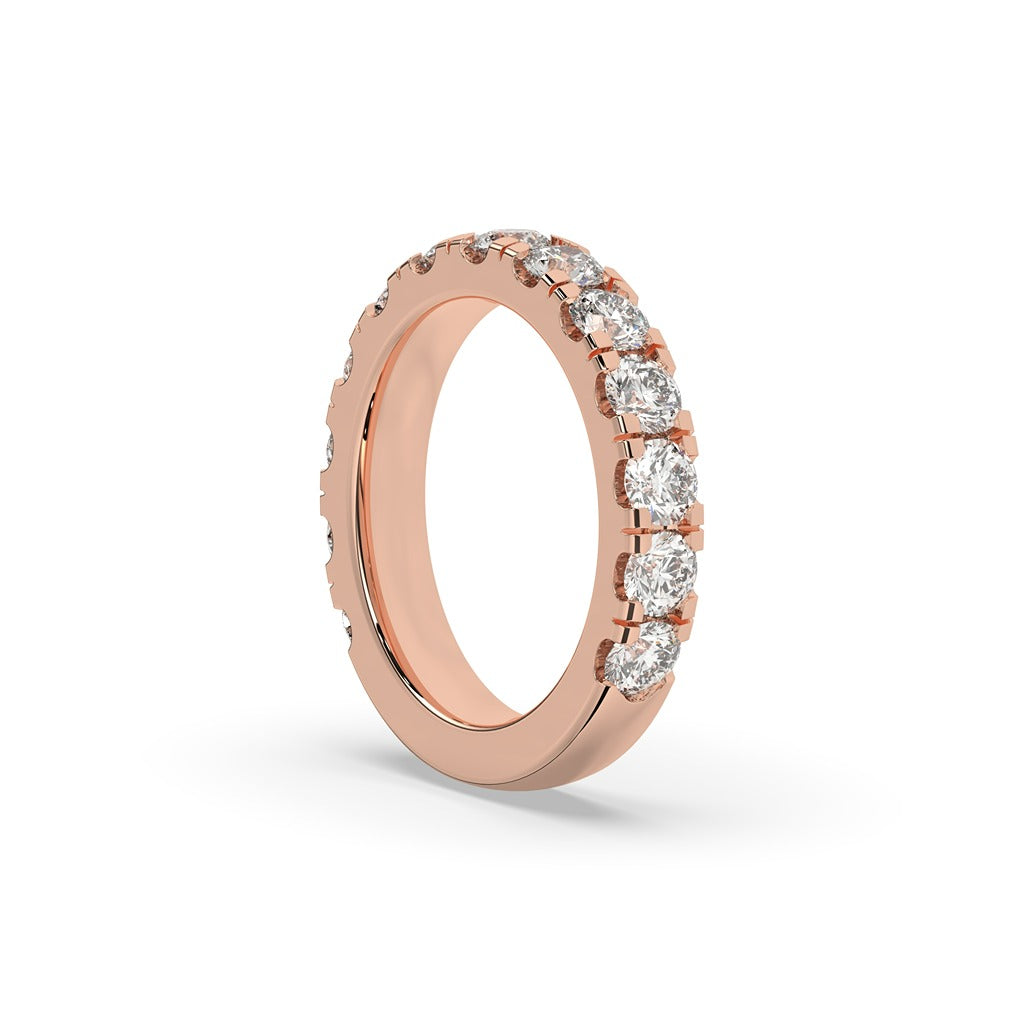 Classic Gold Round Diamond Band