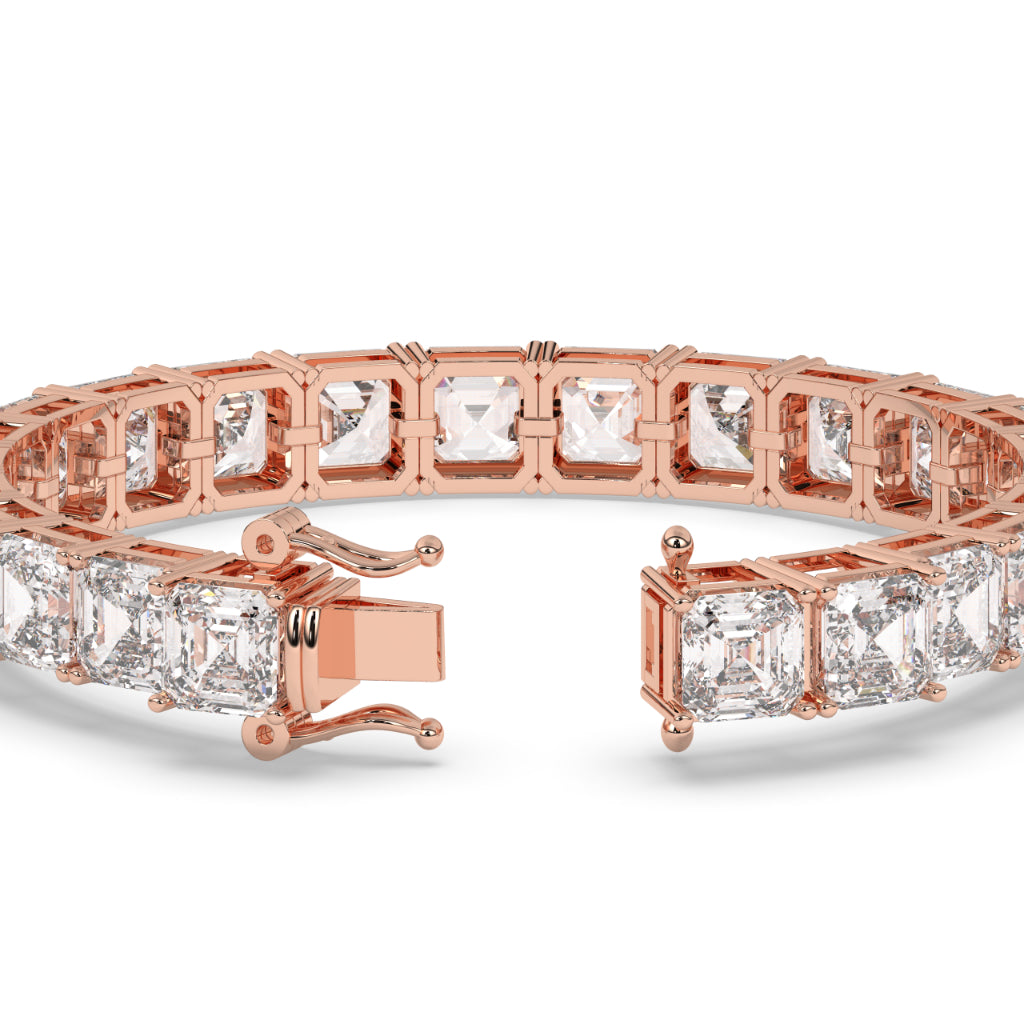 Iced Out Baguette Diamond Cuban Link Bracelet