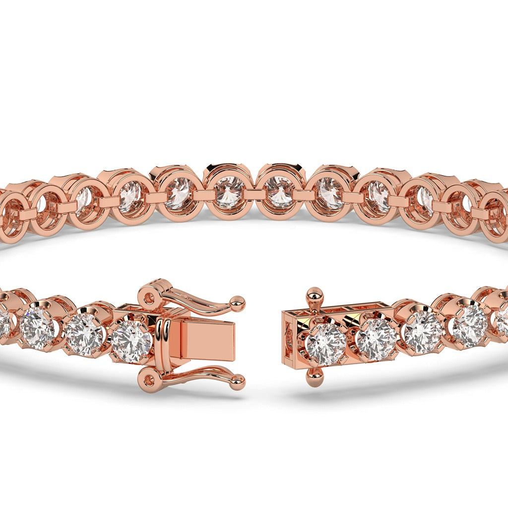 Classic Gold Diamond Tennis Bracelet