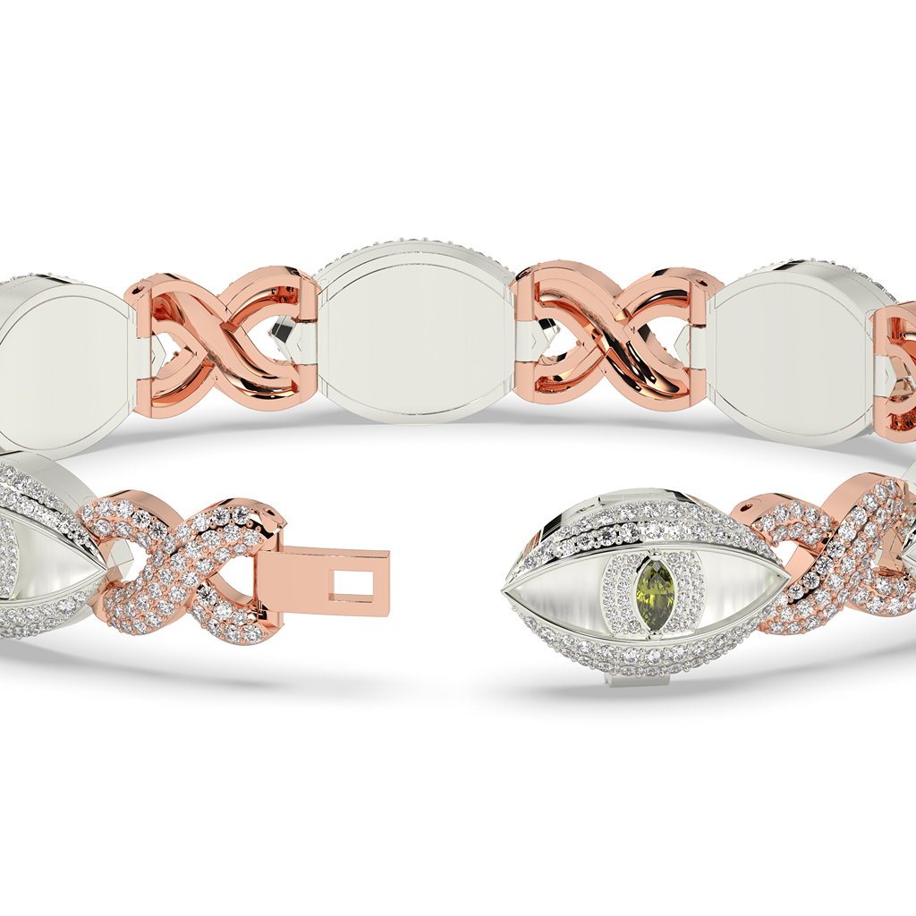 Evil Eye Infinity Diamond Bracelet