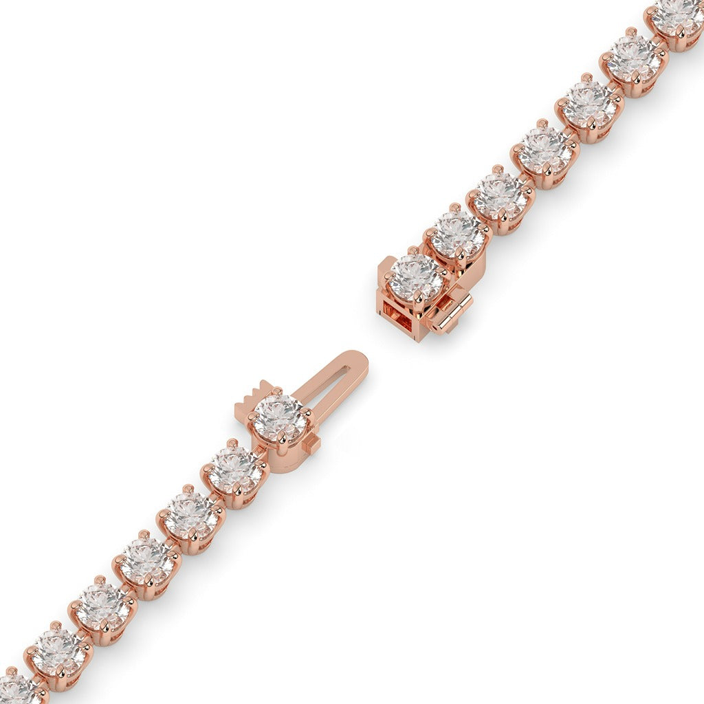 Gold Prong Set Diamond Bracelet