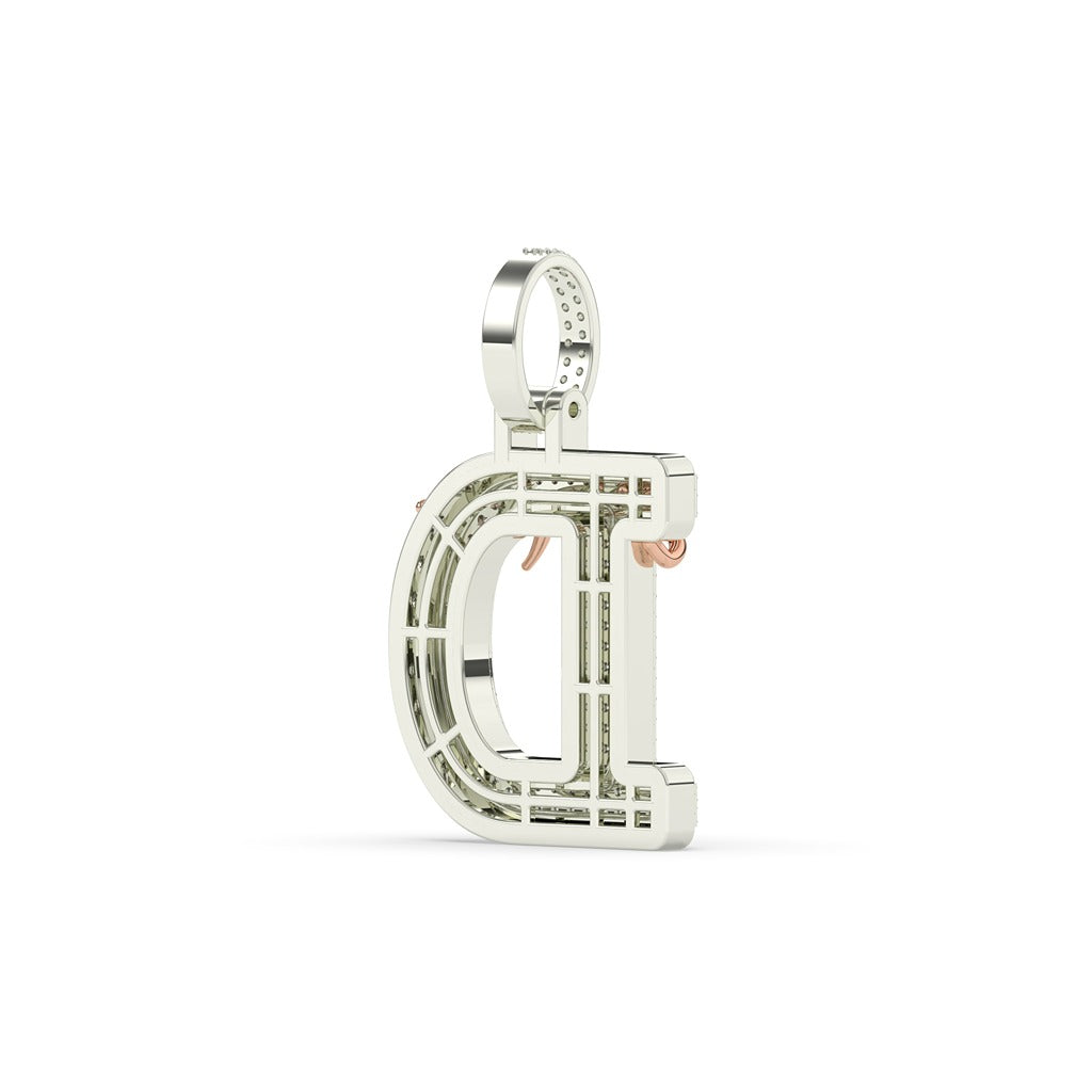 Thorn Wrapped Diamond D Charm