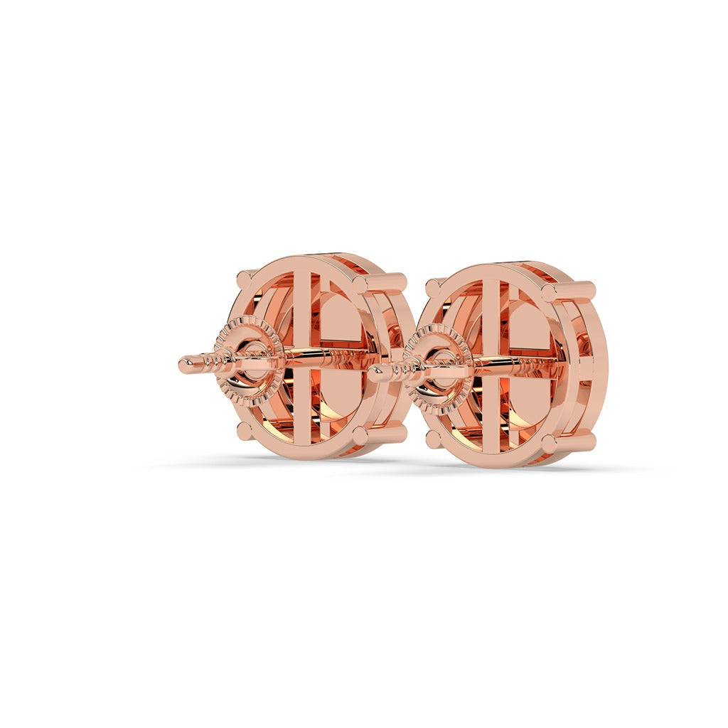 Baguette Border Diamond Studs