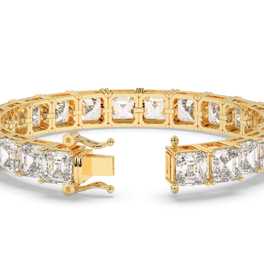 Iced Out Baguette Diamond Cuban Link Bracelet