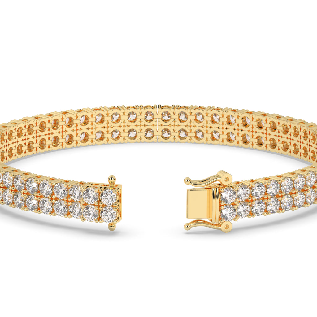 Double Row Diamond Tennis Bracelet