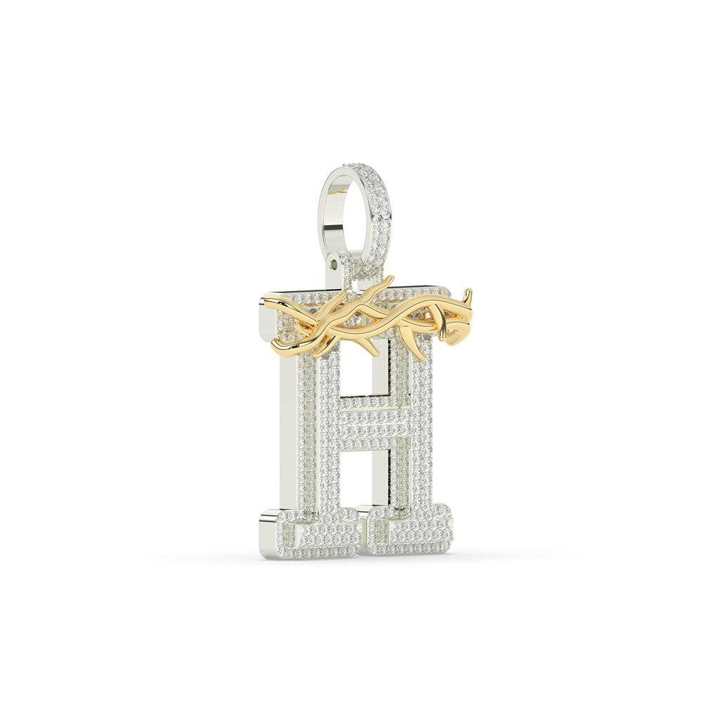Thorn Crown H Iced Pendant