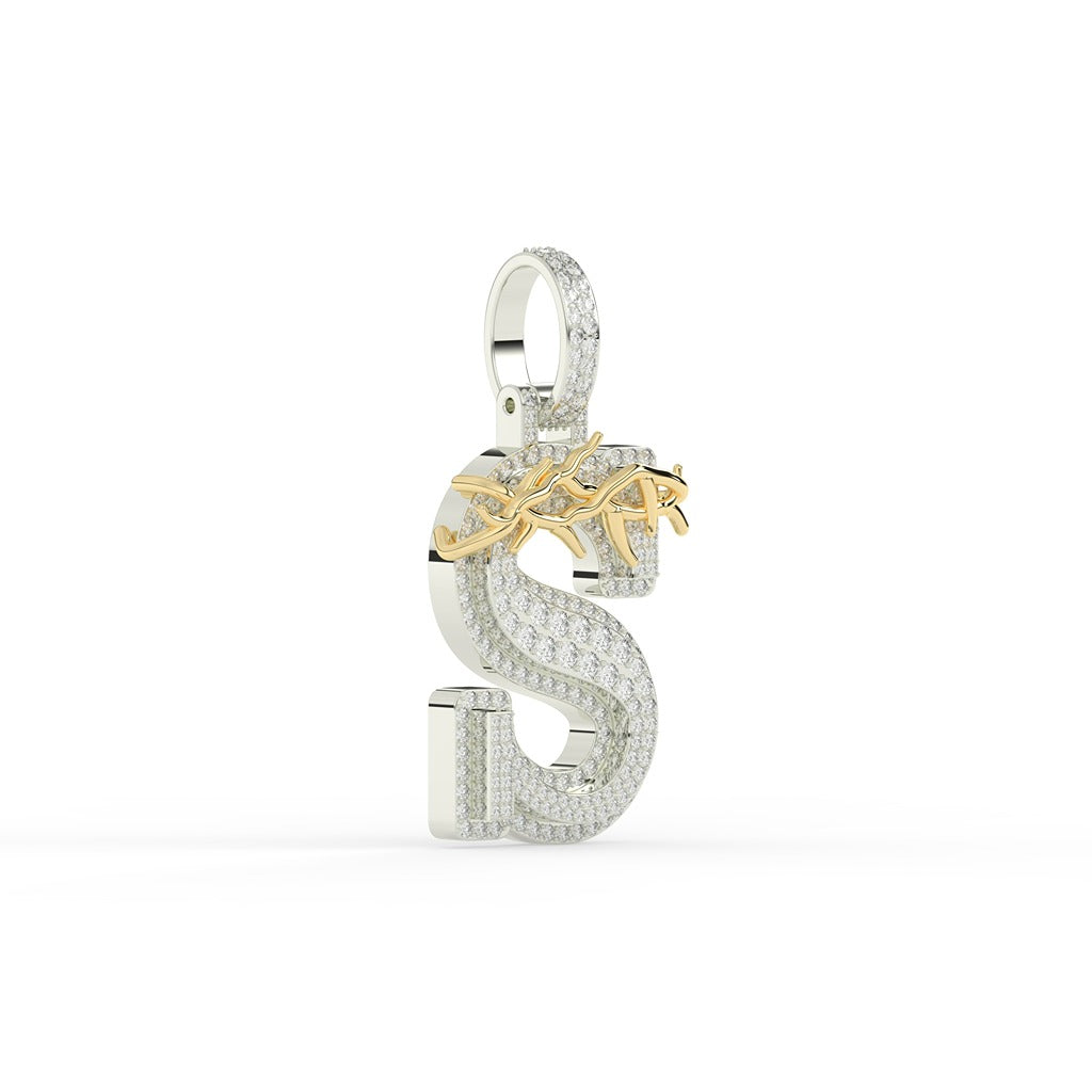 Thorn Crown S Iced Pendant