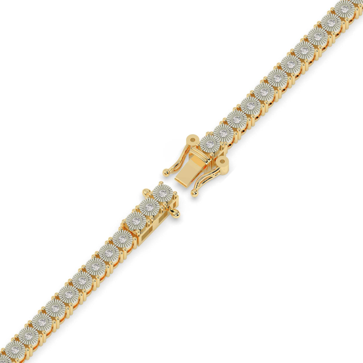 Diamond Heart Love Link Bracelet