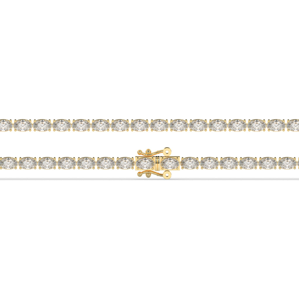 Oval Brilliance Gold Tennis Bracelet