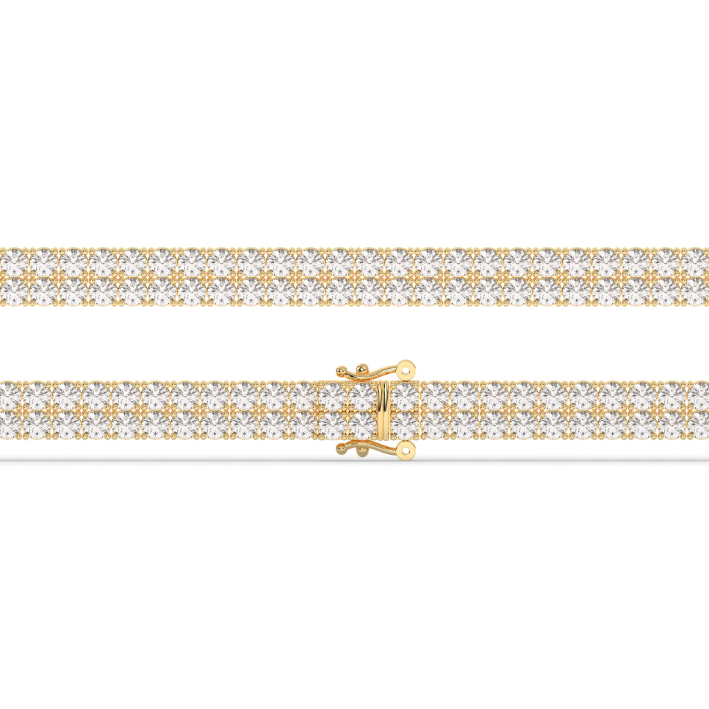 Double Row Diamond Tennis Bracelet