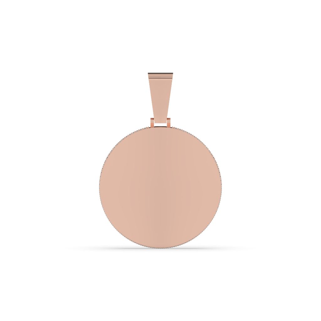 Classic Round Gold Diamond Pendant