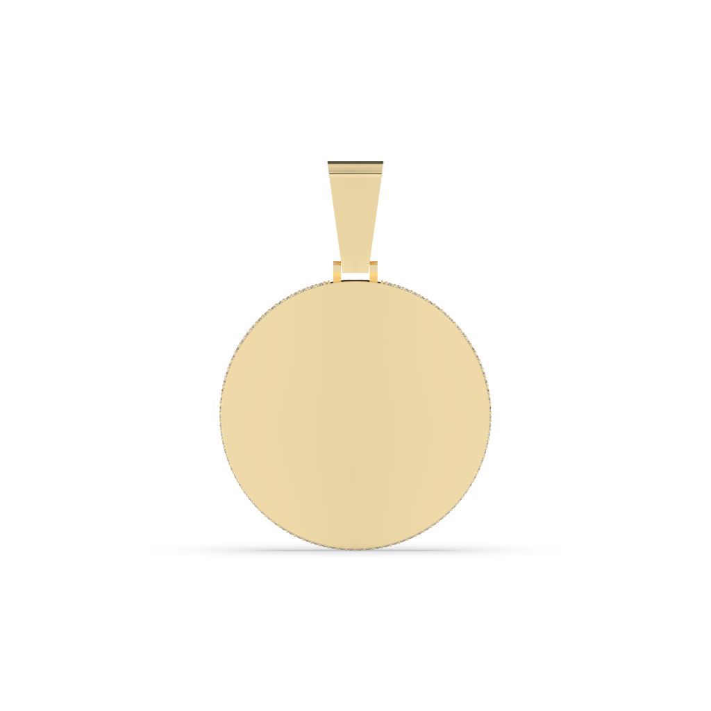 Classic Round Gold Diamond Pendant