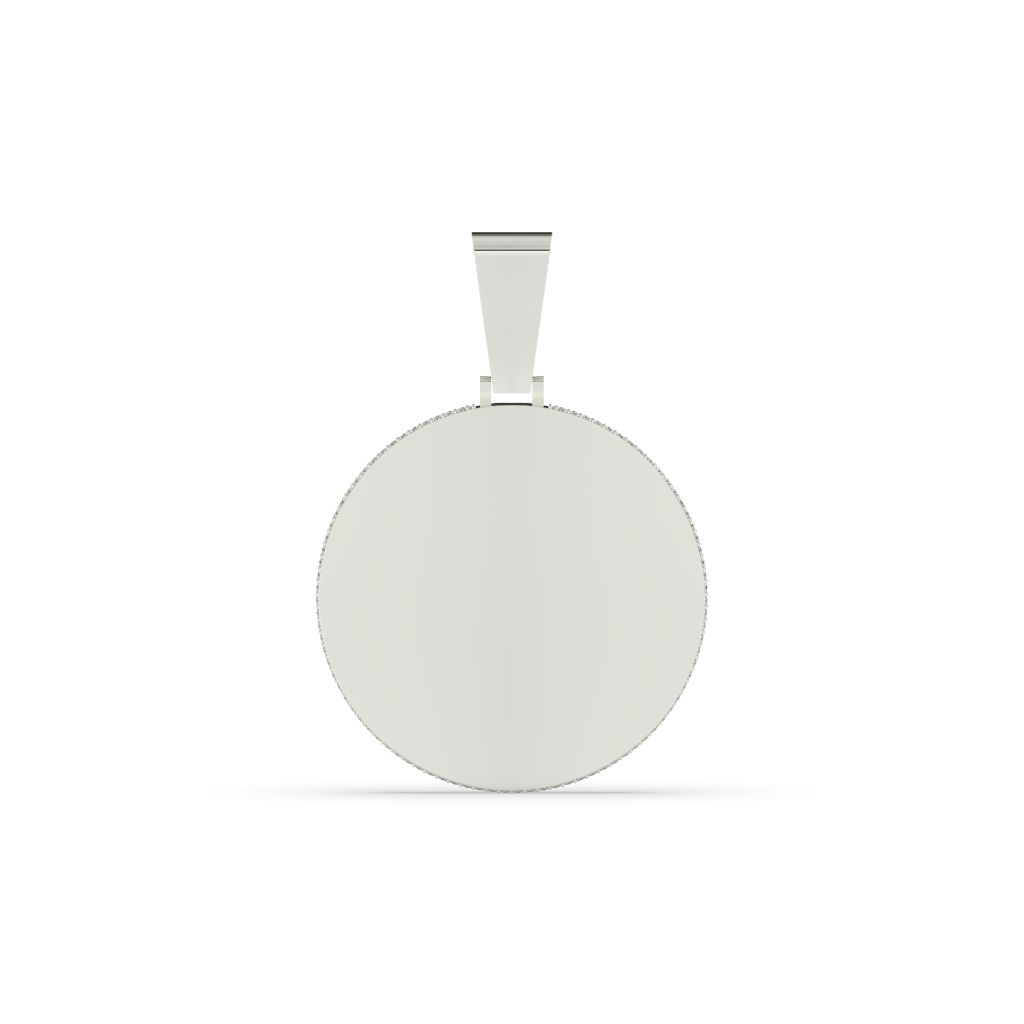 Classic Round Gold Diamond Pendant