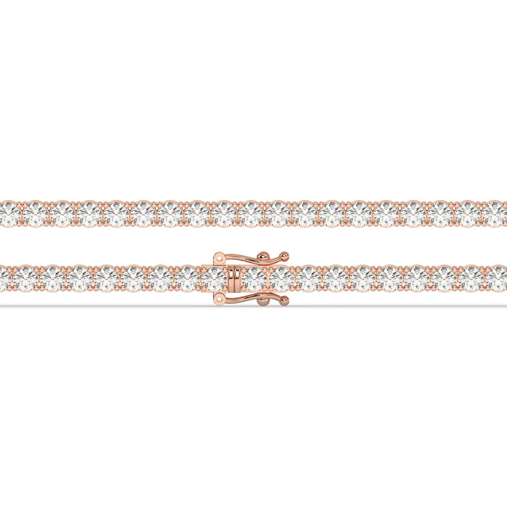 Lustrous Gold Classic Diamond Tennis Bracelet
