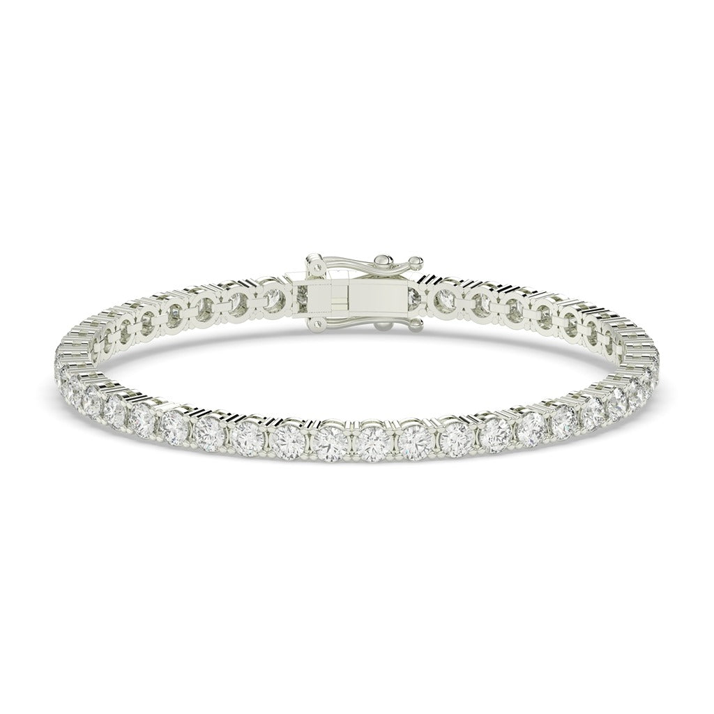 Lustrous Gold Classic Diamond Tennis Bracelet