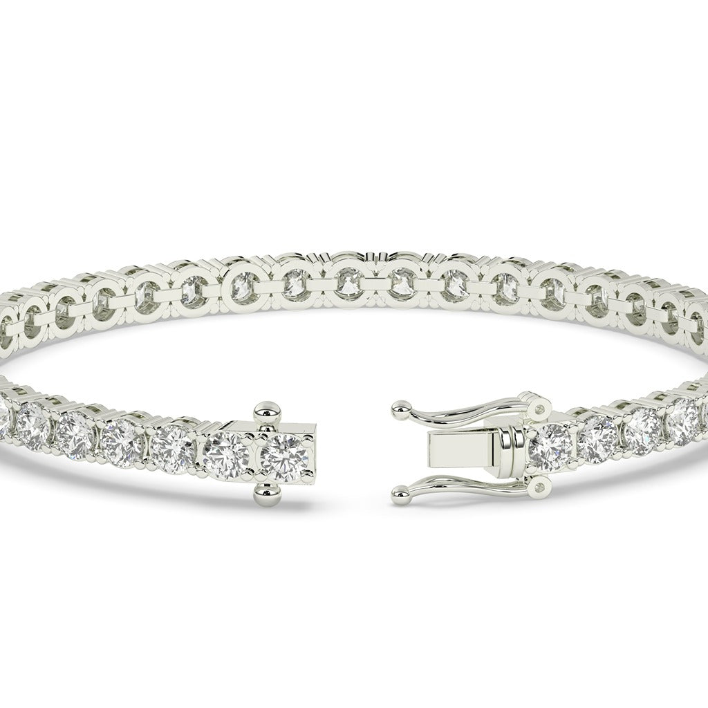 Lustrous Gold Classic Diamond Tennis Bracelet