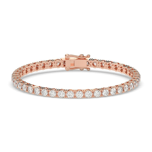 Lustrous Gold Classic Diamond Tennis Bracelet