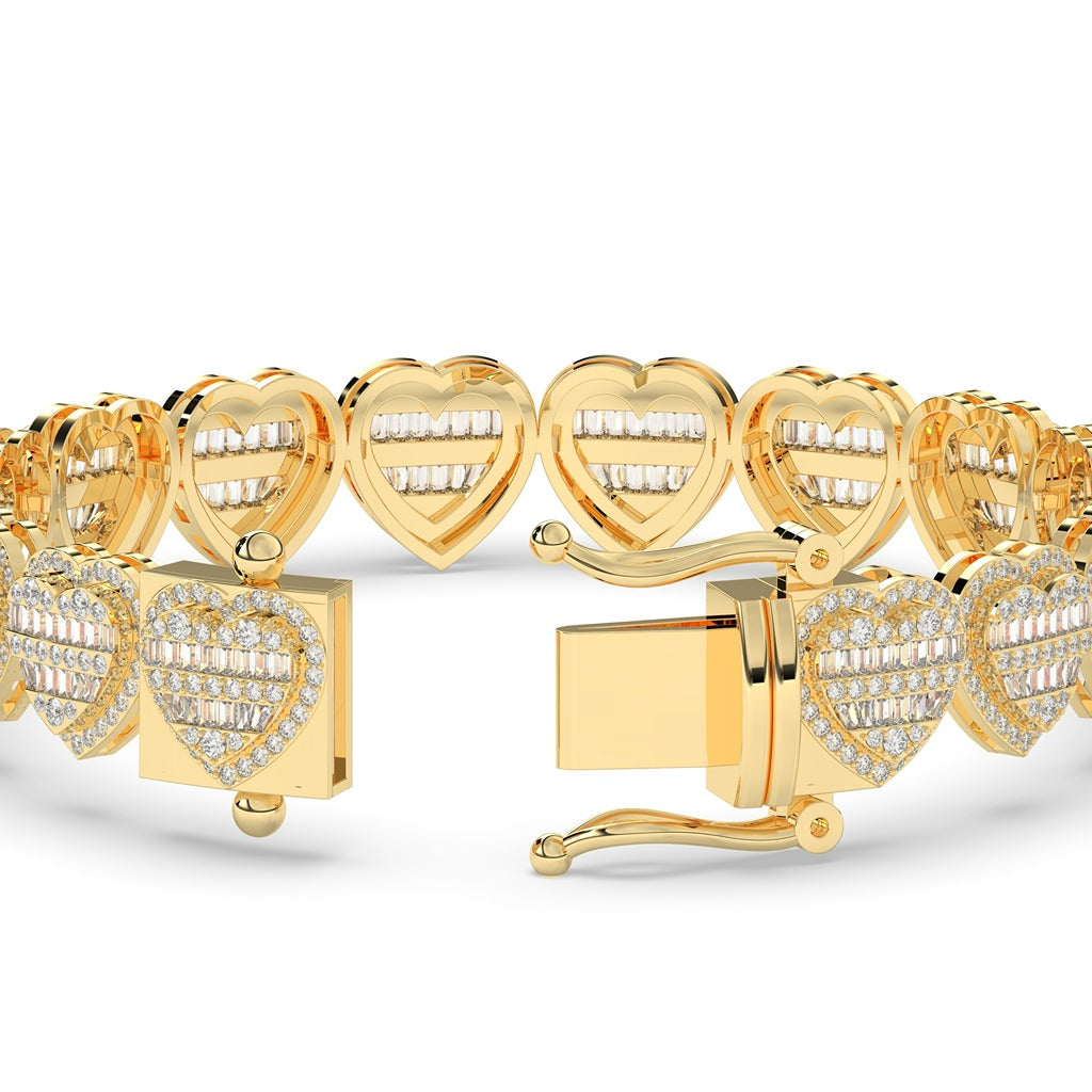 Romantic Shine Heart Chain Bracelet