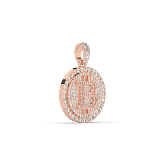 Iced Out Bitcoin Symbol Pendant