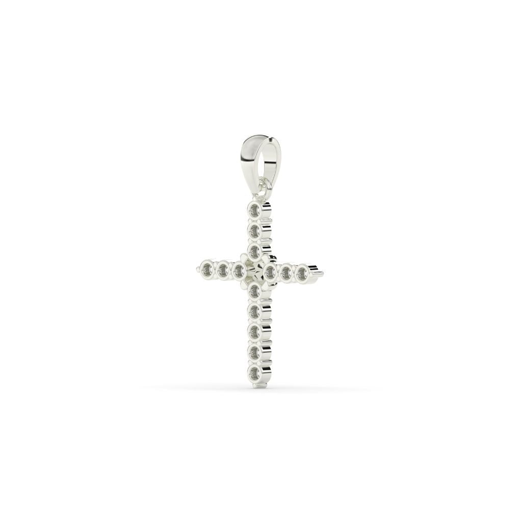 Radiant Gold Diamond Cross Pendant