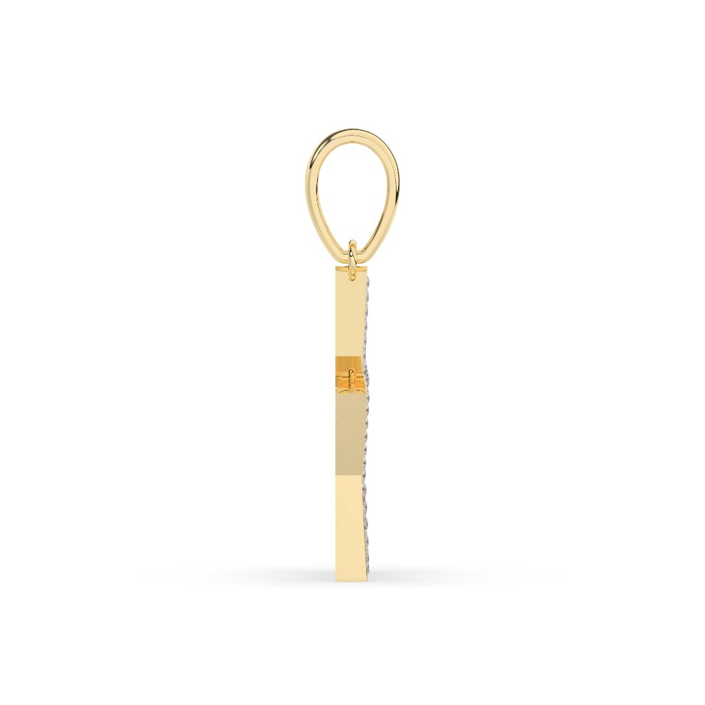 Baguette Sparkle Gold Star Pendant