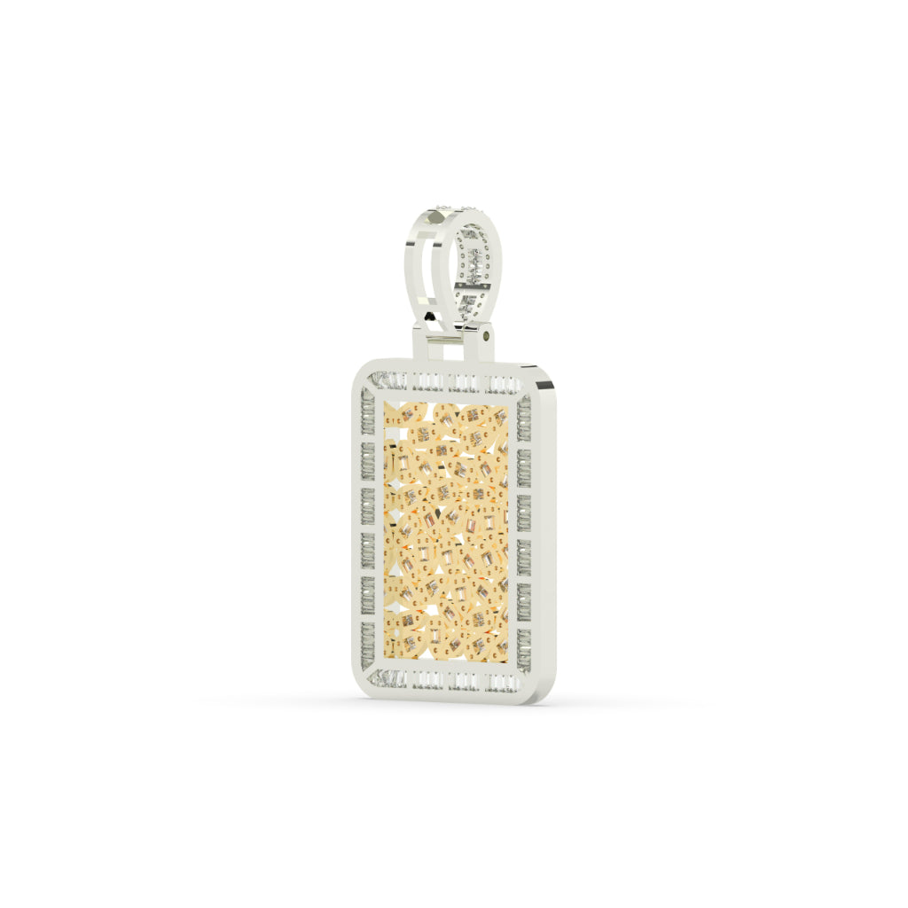 Diamond Skull Cage Frame Pendant