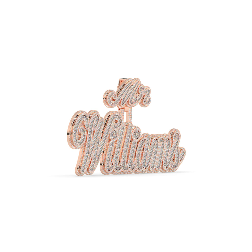 Bold Baguette Custom Name Charm