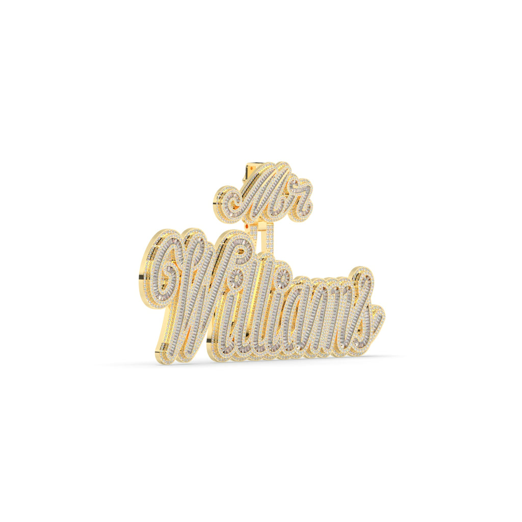 Bold Baguette Custom Name Charm