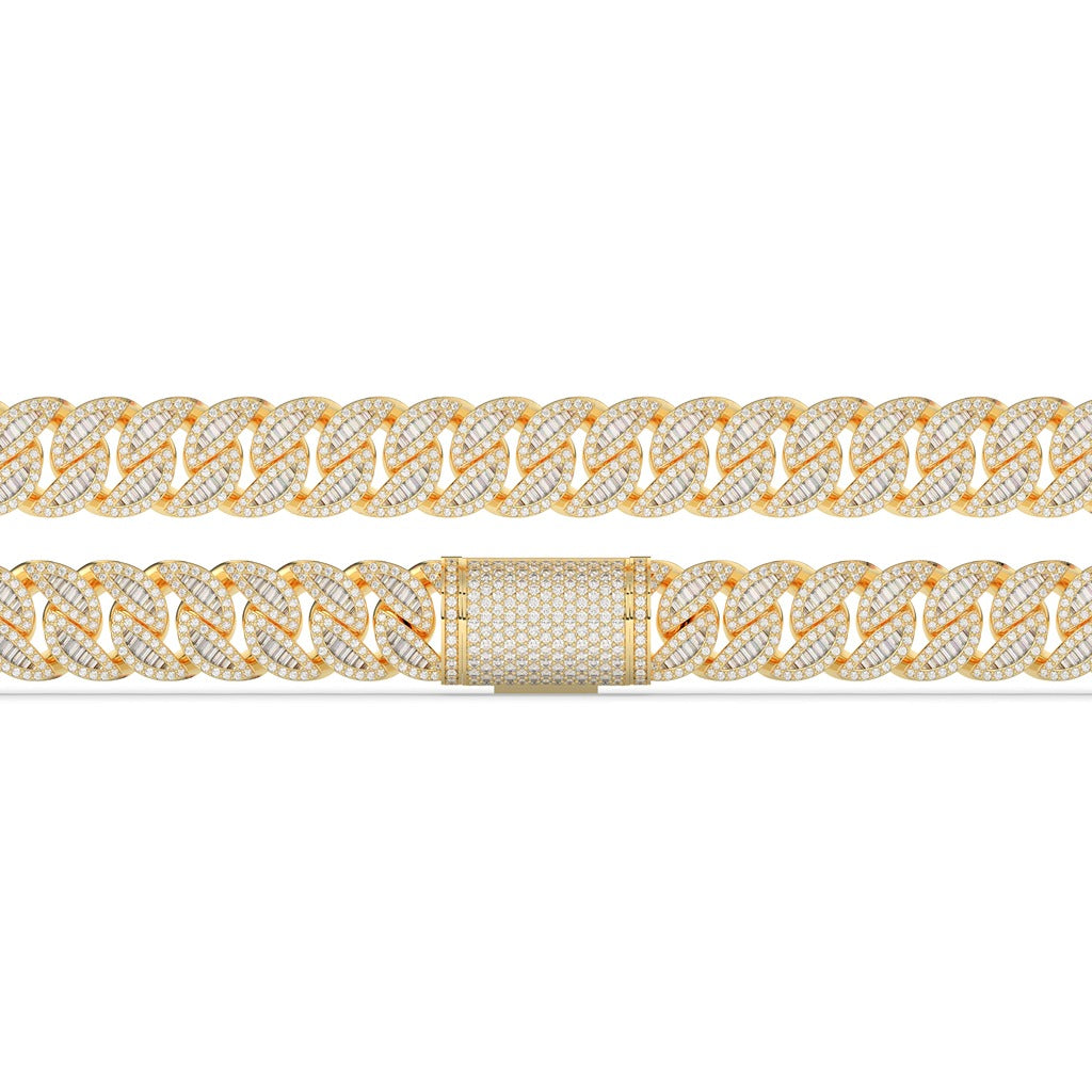 Baguette Iced Cuban Link Bracelet