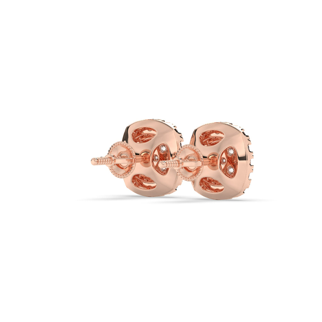 Elegant Halo Sparkle Stud Earrings