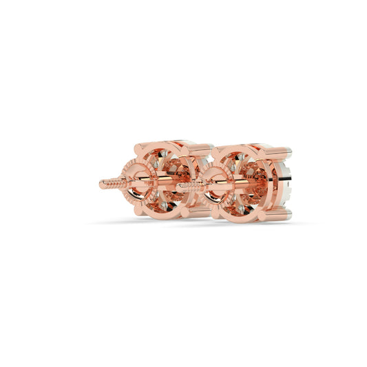 Golden Halo Radiant Stud Earrings