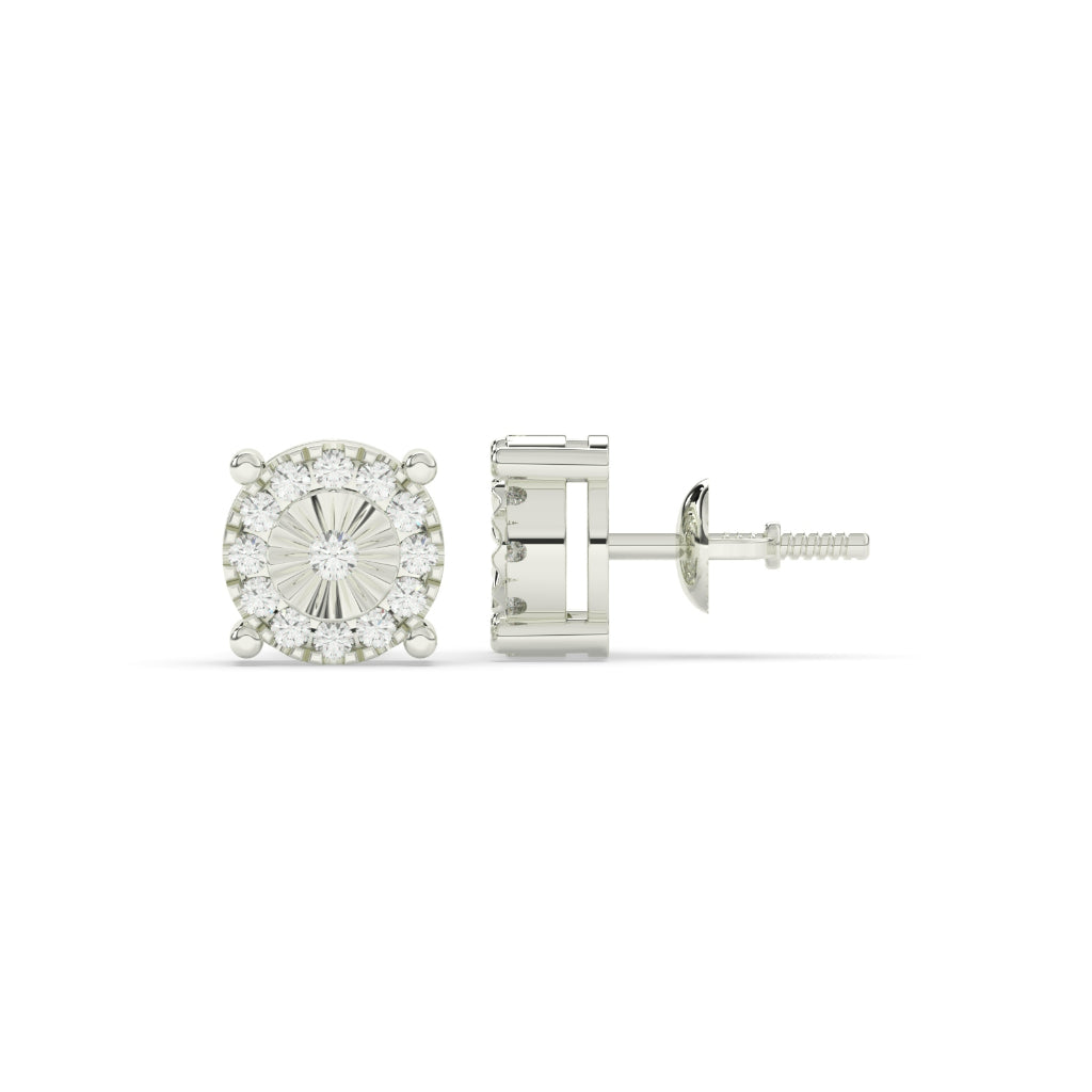 Golden Halo Radiant Stud Earrings