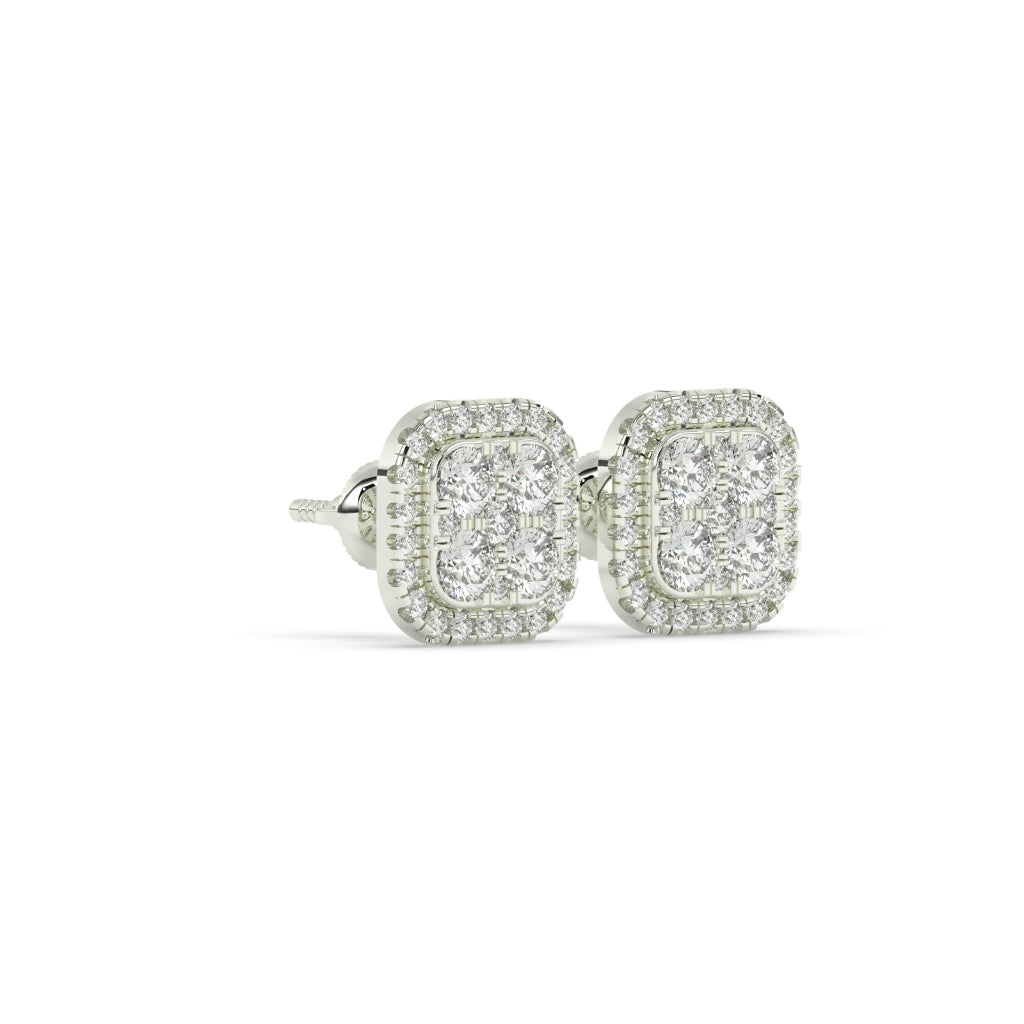Gold Sparkling Stud Earrings