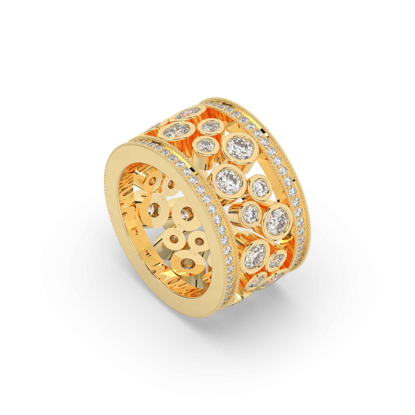 Bezel Set Gold Cocktail Ring