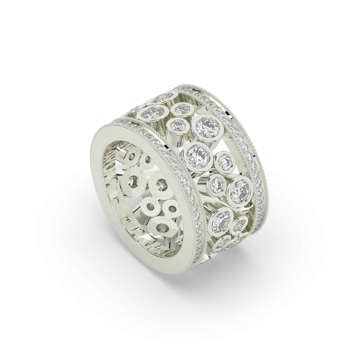 123Bezel Set Gold Cocktail Ring