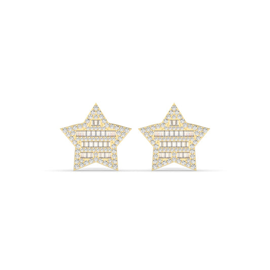 Baguette Star Glow Stud Earrings