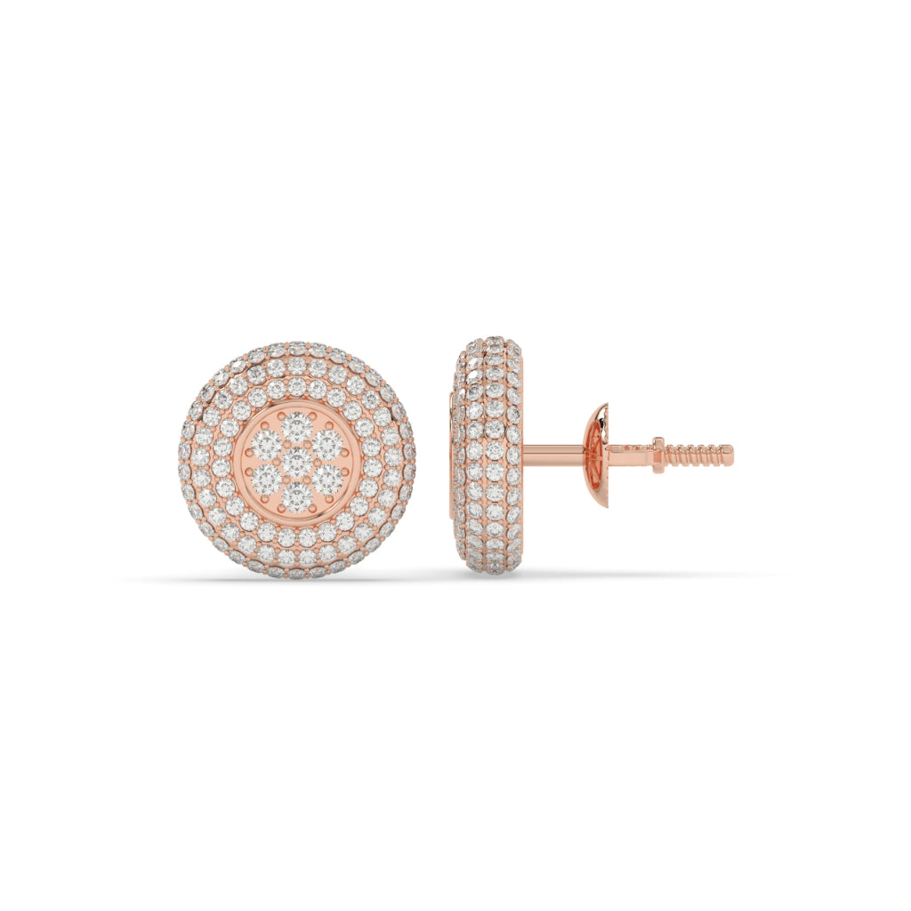 Dome Pavé Floral Stud Design